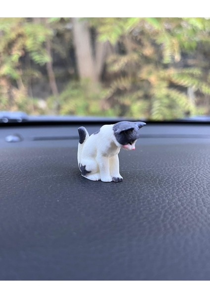 Sevimli Kediler Araba Içi Torpido Üstü Biblo Aksesuar Torpido Süsü 5 Adet Sevgiliye Hediye