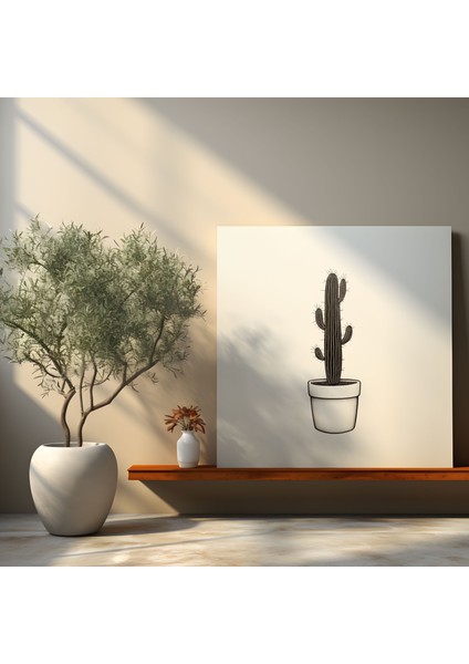 Zarif Kaktüs Duvar Sanatı - Kaktüs Kanvas Tablo Zarif fiyatları