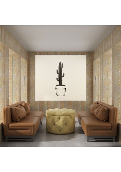 Zarif Kaktüs Duvar Sanatı - Kaktüs Kanvas Tablo Zarif modelleri