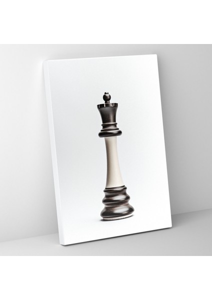 Şah Figürlü Minimalist Kanvas Tablo - Satranç Kanvas Duvar Sanatı Duvar Dekorasyonu