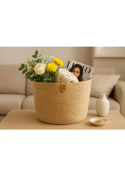 Çok Amaçlı Sepet Saksı Örgü Sepet