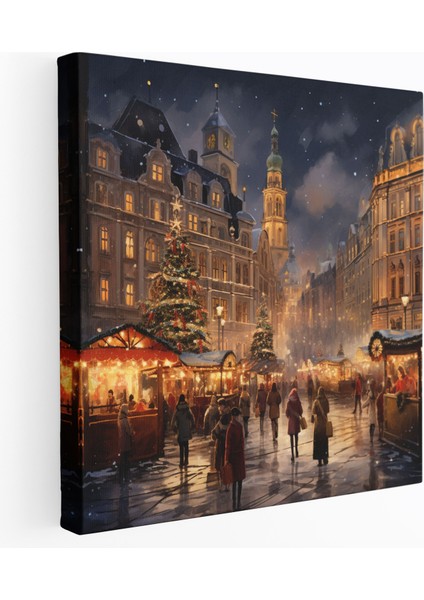 Noel Pazarı Duvar Sanatı - Noel Kanvas Tablo Sanatı Ev Dekorasyonu