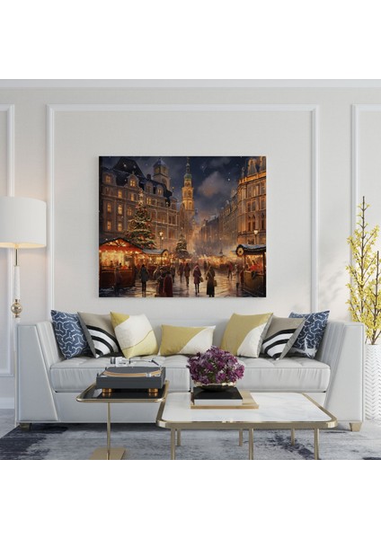 Noel Pazarı Duvar Sanatı - Noel Kanvas Tablo Sanatı Ev Dekorasyonu fiyatları