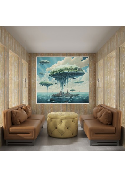 Harika Kanvas Tablo: Gerçeküstü Mavi Manzara - Harika Kanvas Duvar Sanatı Harika Gerçeküstü modelleri