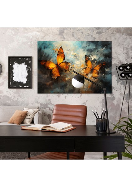 Kuru Kelebekler Soyut Kanvas Tablo - Ev Dekorasyonu Kanvas Duvar Sanatı modelleri