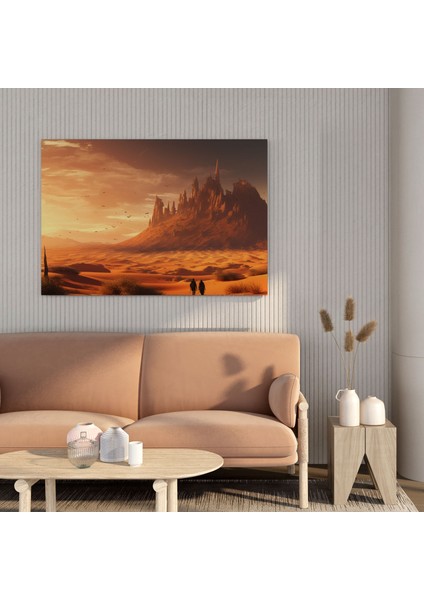Ay Işığında Çöl Manzara Kanvas Tablo - Çöl Çöl Duvar Sanatı Kanvas Duvar Sanatı Çöl Duvar Dekorasyonu modelleri