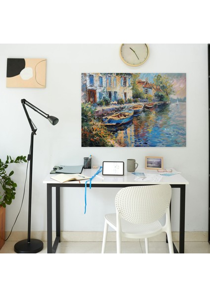 Nehir Kenarındaki Yansımalar Kanvas Tablo - Claude Monet Izlenimci Kanvas Tablo Duvar Sanatı modelleri