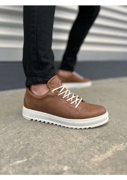Cool Bağcıklı Cilt Erkek Günlük Spor Klasik Ayakkabı Cbt - Taba BRF152