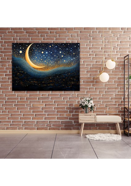 Yıldızlı Ay Noktalama Duvar Sanatı - Dünya Yıldızlı Ay Noktalama Duvar Sanatı modelleri