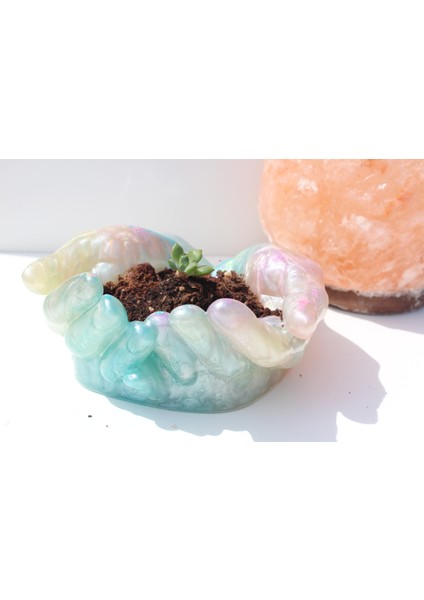 El Yapımı Epoksi Reçine Şık Tasarım Saksı/dekoratif Objeler (Çiçeksiz) - Kadın Emeği fırsatları