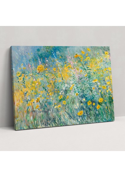Sarı Çiçeklerle Dolu Güneşli Tarla Claude Monet Kanvas Tablo - Claude Monet Kanvas Duvar Dekorasyonu