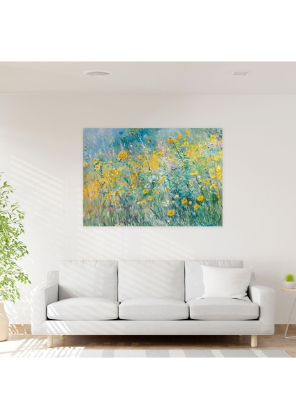 Sarı Çiçeklerle Dolu Güneşli Tarla Claude Monet Kanvas Tablo - Claude Monet Kanvas Duvar Dekorasyonu modelleri
