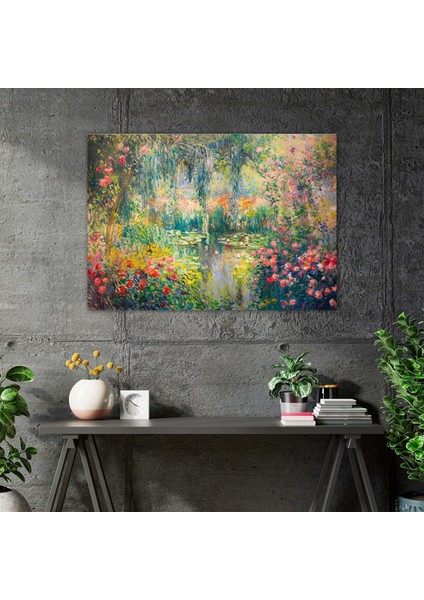 Çiçeklerle Dolu Rüya Bahçesi Manzarası Claude Monet Kanvas Tablo - Claude Monet Kanvas Duvar Dekorasyonu Duvar Sanatı modelleri