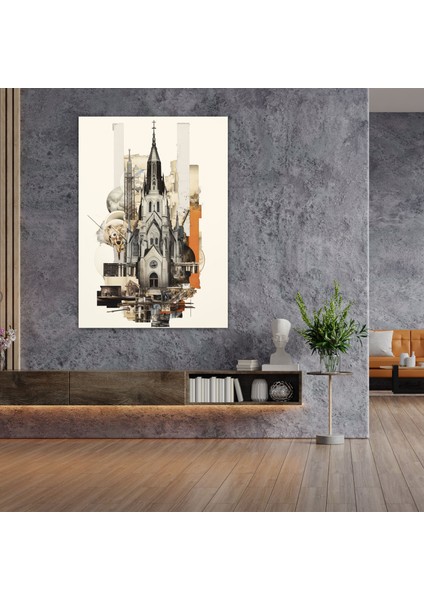 Modern Kilise Kanvas Tablo - Kilise Modern Sanatsal Kanvas Yol modelleri