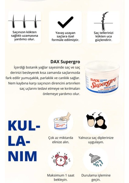 Supergro Bakım Yağı 198 gr Botanik Yağlarla Zenginleştirilmiş Günlük ve Haftalık Kullanım İçin İdeal