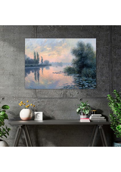 Şafak Vakti Huzurlu Nehir Manzarası Claude Monet Duvar Sanatı - Claude Monet Kanvas Tablo Duvar Dekorasyonu Kanvas Duvar Sanatı fiyatları