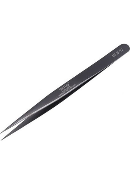 Mcs-12 Paslanmaz Çelik Anti-Statik Düz Entegre Cımbızı Siyah