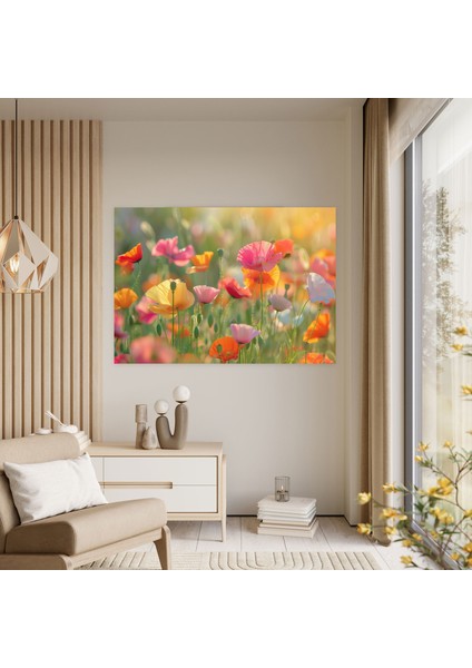 Renkli Gelincikler Tablo Sanatı - Claude Monet Kanvas Tablo Sanatı Renkli Gelincikler Duvar Dekorasyonu fiyatları