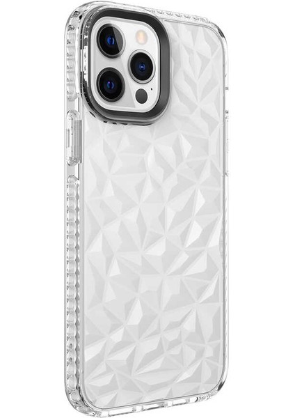 Apple iPhone 13 Pro Max Kılıf Esnek Renkli Kristal Görünüm Buzz Silikon Kapak