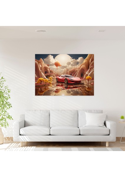 Ferrari Kanvas Tablo - Gerçeküstü Rüya Gibi Duvar Sanatı - Duvar Dekorasyonu fiyatları