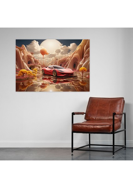 Ferrari Kanvas Tablo - Gerçeküstü Rüya Gibi Duvar Sanatı - Duvar Dekorasyonu modelleri