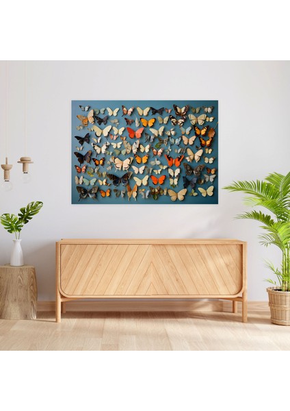 Kurutulmuş Kelebekler Foto-Gerçekçi Koleksiyon Kanvas Tablo - Duvarlarınızı Kurutulmuş Kelebeklerle Süsleyin! fiyatları