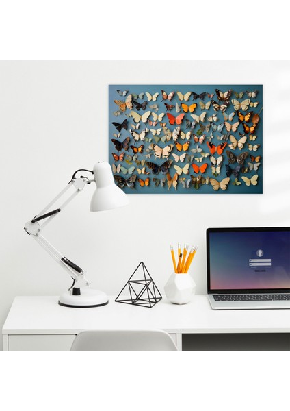 Kurutulmuş Kelebekler Foto-Gerçekçi Koleksiyon Kanvas Tablo - Duvarlarınızı Kurutulmuş Kelebeklerle Süsleyin! modelleri