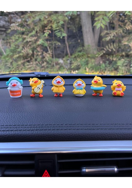Sevimli Ördek Civciv Araba Içi Torpido Üstü Biblo Aksesuar Torpido Süsü 6 Adet Sevgiliye Hediye fiyatları