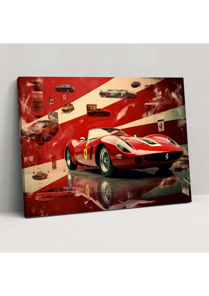 Ferrari Koleksiyon Kanvas Tablo - Ferrari Efsanevi Ferrari Imajlarının Koleksiyonu Duvar Sanatı Zamansız Tasarım