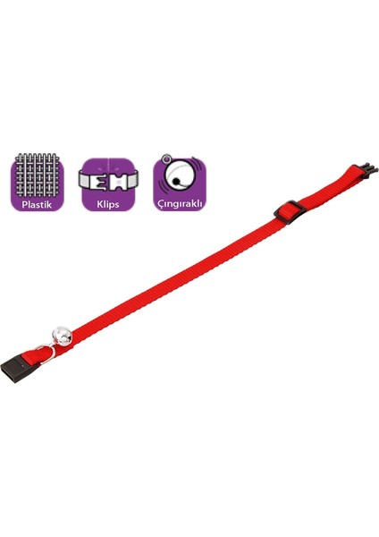 Karlıe Boyun Tasma Çıng. 30 Cm Kırmızı