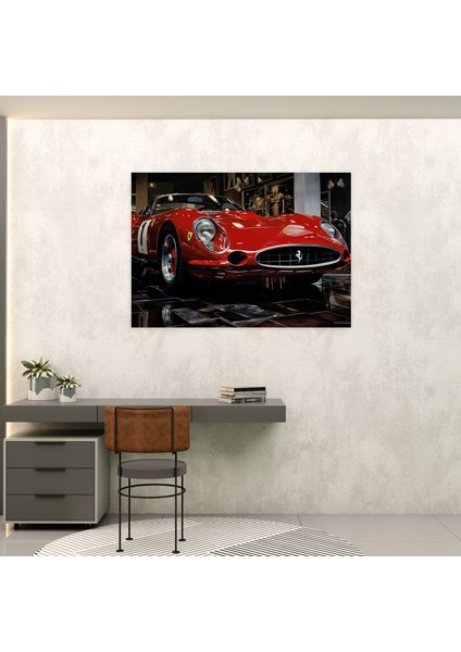 Ferrari Kanvas Tablo - Gerçekçi Hassasiyet - Duvar Dekorasyonu fiyatları