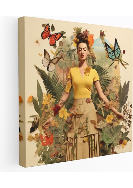 Frida Kahlo'nun Sürrealist Kanvas Tablosu - Ev Dekorasyonu Sembolizm Duvar Dekorasyonu