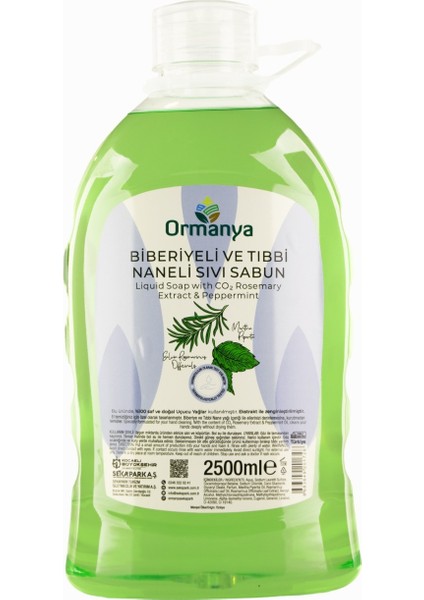 Biberiyeli ve Tıbbi Naneli Sıvı Sabun 2500 ml