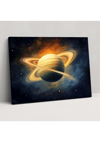 Empresyonist Satürn Kanvas Tablo - Dünya Kanvas Tablo Kanvas Duvar Sanatı Ofis Dekoru