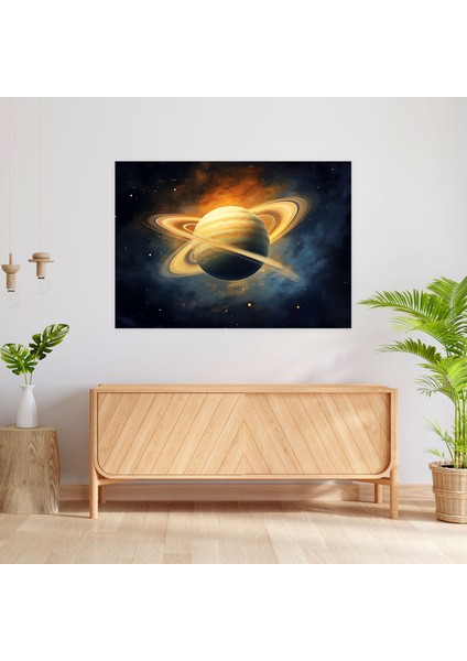 Empresyonist Satürn Kanvas Tablo - Dünya Kanvas Tablo Kanvas Duvar Sanatı Ofis Dekoru fiyatları