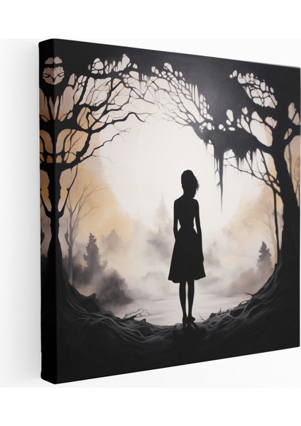 Ay Işığında Silüetler Kanvas Tablo