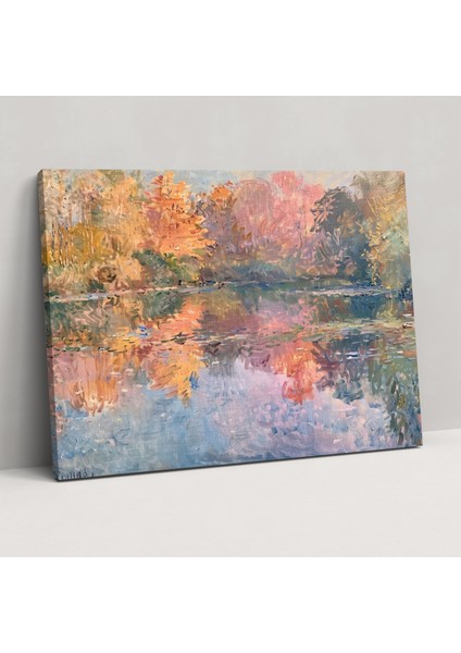 Claude Monet Tablo Sanatı - Sonbahar Yansımaları Kanvas Tablo - Claude Monet Duvar Sanatı Kanvas