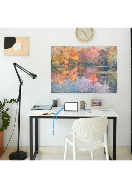 Claude Monet Tablo Sanatı - Sonbahar Yansımaları Kanvas Tablo - Claude Monet Duvar Sanatı Kanvas modelleri