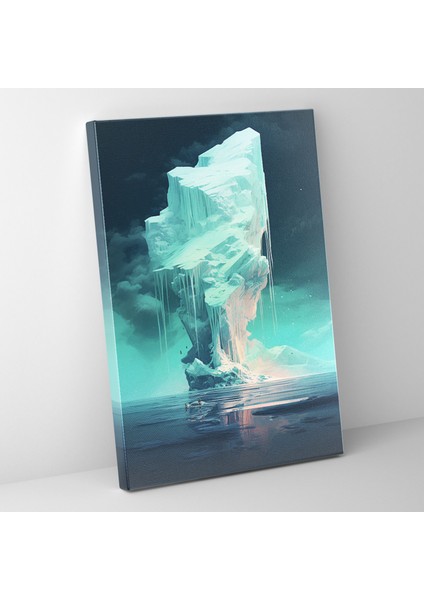 Ters Dönmüş Buzdağı Tablo Sanatı - Buzdağı Ters Dönmüş Buzdağı Duvar Sanatı Rüya Manzarası