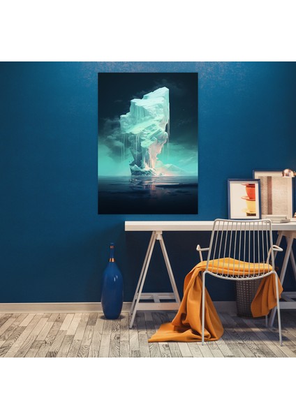Ters Dönmüş Buzdağı Tablo Sanatı - Buzdağı Ters Dönmüş Buzdağı Duvar Sanatı Rüya Manzarası modelleri