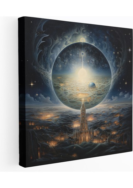 Kutsal Kuran Kanvas Tablo - Göksel Gök Görüntüleri - Kutsal Kuran Kanvas Duvar Sanatı Duvar Dekorasyonu Kanvas Tablo