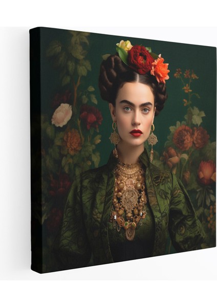 Frida Kahlo Kanvas Tablo - Gerçekçi Portre - Ev Dekorasyonu Frida Kahlo Gerçekçi Portre Canlı Benzerlik