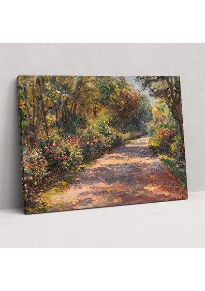 Bahçedeki Yol - Claude Monet Kanvas Tablo - Claude Monet Duvar Sanatı Ev Dekorasyonu