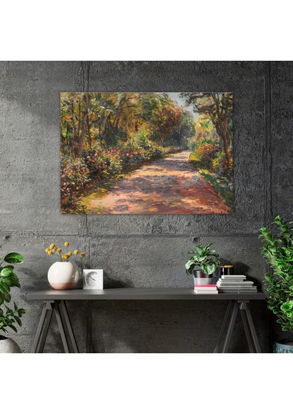 Bahçedeki Yol - Claude Monet Kanvas Tablo - Claude Monet Duvar Sanatı Ev Dekorasyonu modelleri