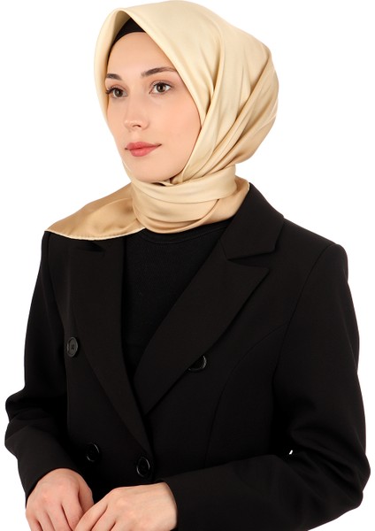 Gold Krem Degrade Twill Ipek Eşarp