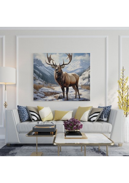 Bozayı Duvar Dekorasyonu - Karlı Dağ - Ev Dekorasyonu Kanvas Tablo fiyatları