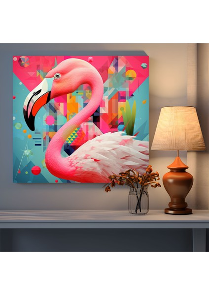 Flamingo Duvar Dekorasyonu - Kanvas Tablo Pop Sanat Illüstrasyonu Enerji fiyatları