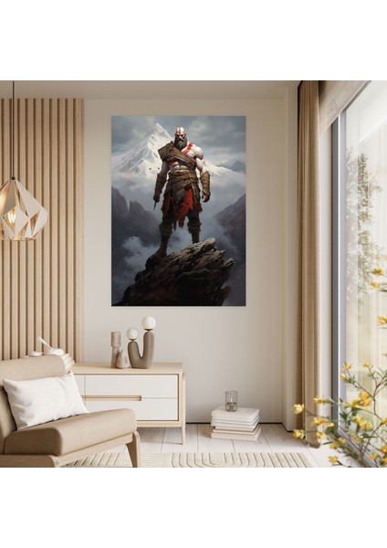 God Of War Kanvas Tablo - God Of War Heybetli Duruşuyla Kanvas Tablo fiyatları