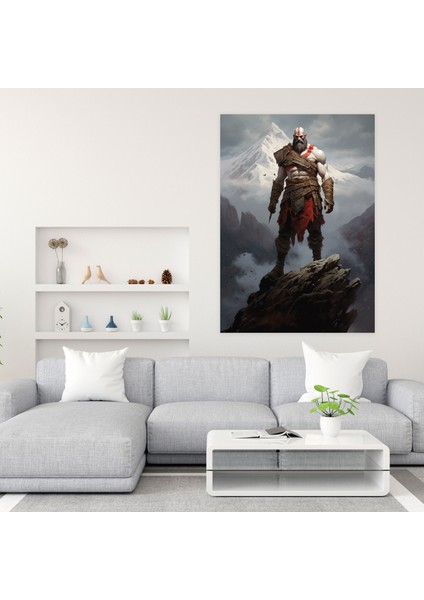 God Of War Kanvas Tablo - God Of War Heybetli Duruşuyla Kanvas Tablo modelleri