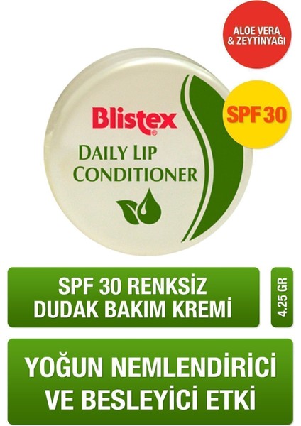 Daily Lip Conditioner Kuruyan Dudaklara Yoğun Nemlendirici Günlük Bakım Spf 15